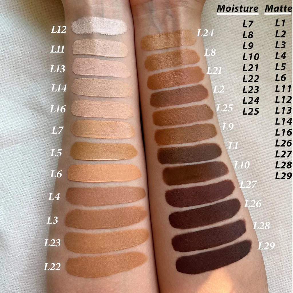 Hydrating Liquid Mineral Foundation – 25 Shades | Private Label Liquid Foundation Axl L28 5pcs with logo
