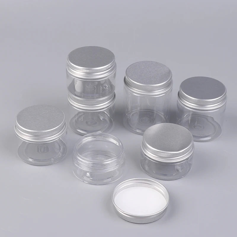 Empty Plastic Cosmetic Jars – Transparent Sample Containers Cosmetic Storage Jar Axl