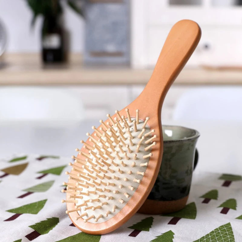 Wood Airbag Massage Hair Brush – Detangling Scalp Comb Hair Massage Brush Axl
