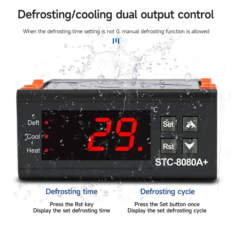 STC-8080A+ Digital Temperature Controller Thermostat 110-220V NTC Temperature Controller Axl