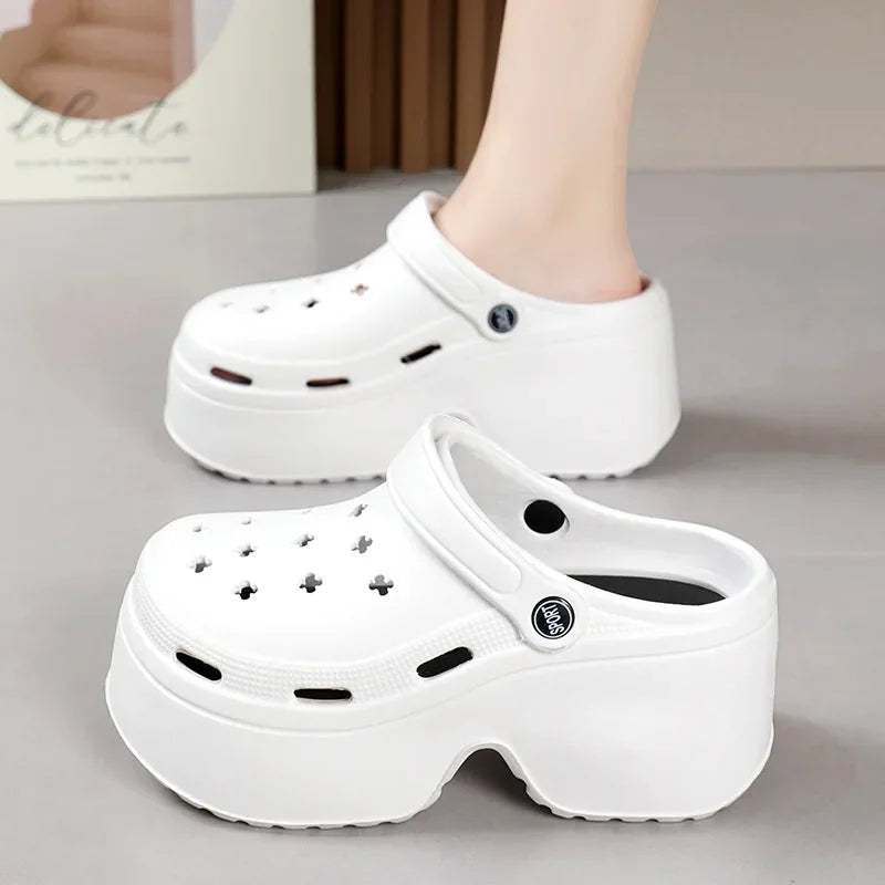 Women's EVA Chunky Platform Clogs – Closed Toe Beach Slides Platform Clogs Axl