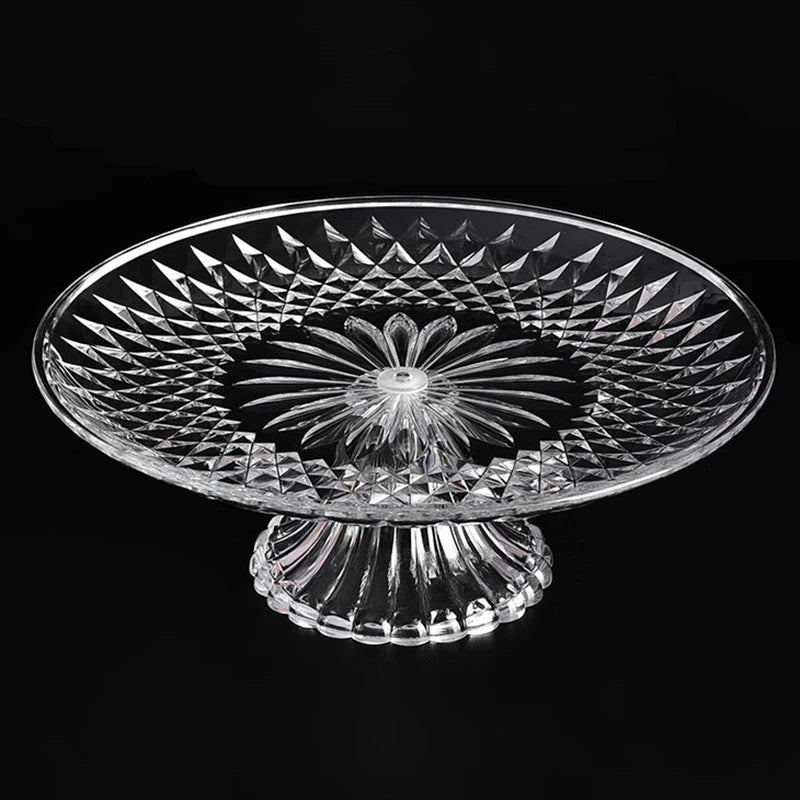 Clear Acrylic Serving Plate – Fruit, Dessert & Cupcake Tray Acrylic Serving Plate Axl