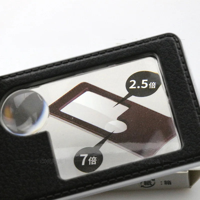 7X Pocket Magnifier – Portable Rectangular Jeweler's Loupe Magnifying Loupe Axl