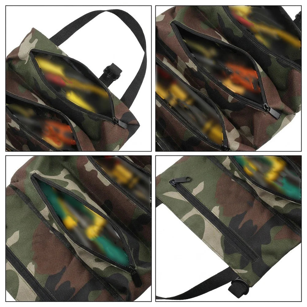 600D Oxford Roll-Up Tool Bag | 5-Pocket Portable Organizer Roll-Up Tool Bag Axl
