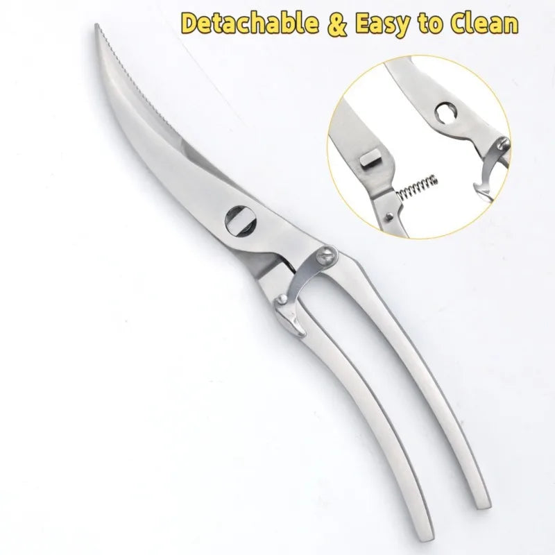 Heavy Duty Kitchen Scissors – Ultra Sharp Stainless Steel Shears Kitchen Scissors Axl
