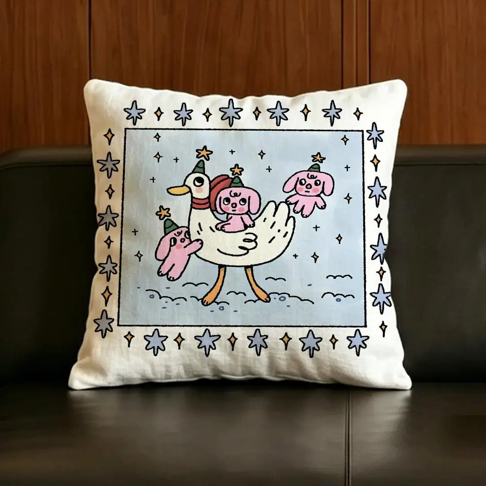Natural Linen Cushion Cover Set | Printed Pillow Cover 6 Sizes Linen Cushion Cover Axl White6 30X30cm