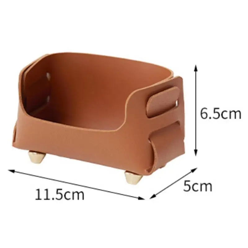 Minimalist PU Leather Business Card Holder – Desk Organizer Card Holder Stand Axl