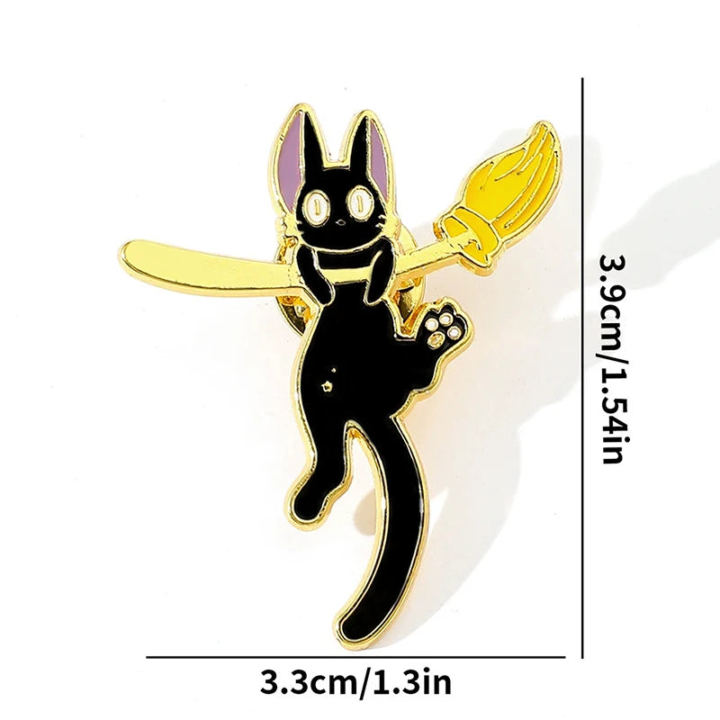 Cute Black Cat Enamel Brooch Lapel Pin – Gift for Kids & Friends Enamel Lapel Pin Axl