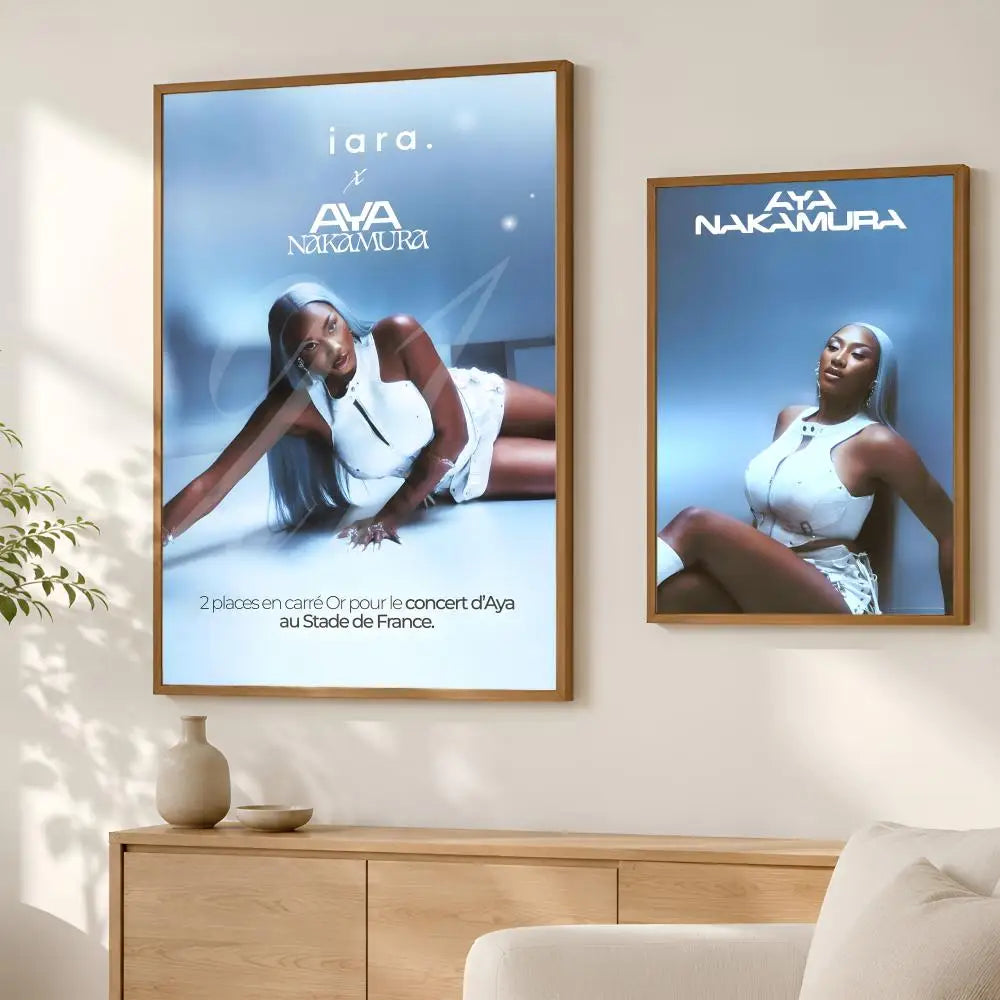 Aya Nakamura HD PVC Wall Art Poster – Self-Stick Waterproof Wall Art Poster Axl