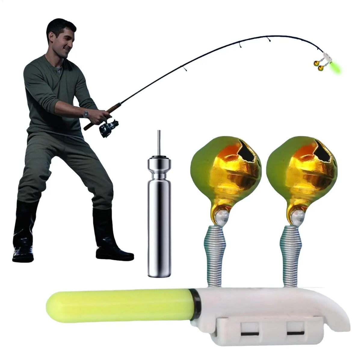 Rechargeable Clip-On Fishing Rod Tip Light | Waterproof LED Fishing Rod Light Axl