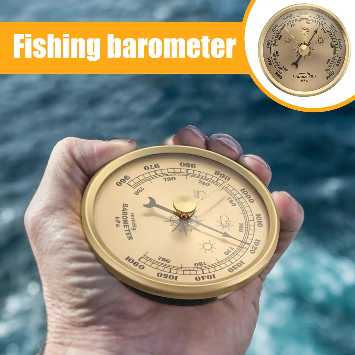 Portable Analog Barometer for Fishing, Hiking & Camping Portable Barometer Axl