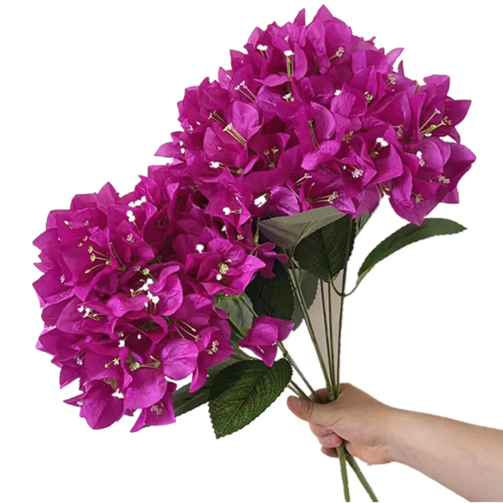 Artificial Silk Bougainvillea Bouquet 5-Fork 47cm | Faux Floral Artificial Flower Bouquet Axl