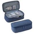 Large Capacity 2-Layer Zipper Pencil Case – Washable Pen Bag Pencil Case Axl Dark Blue