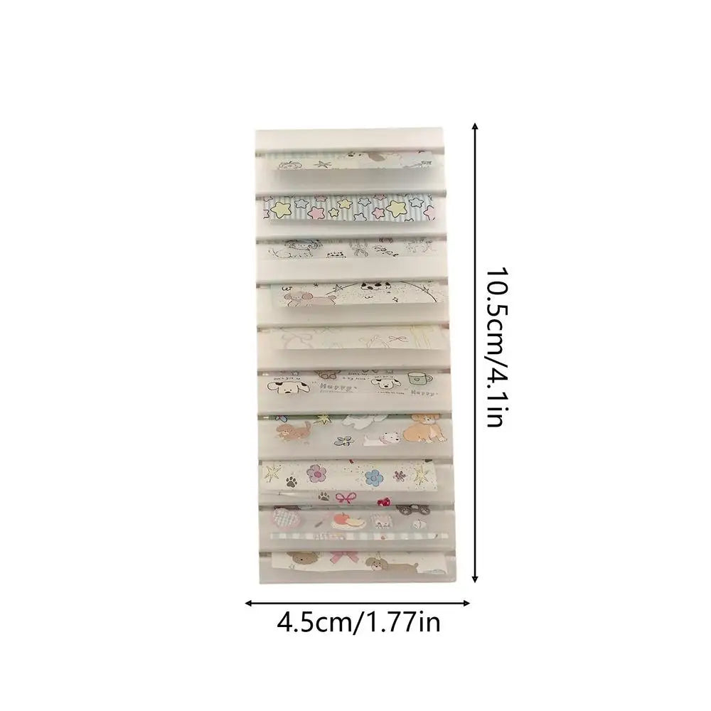 Nail Transfer Foil Storage Box – 10-Slot Organizer Case Nail Art Organizer Axl White