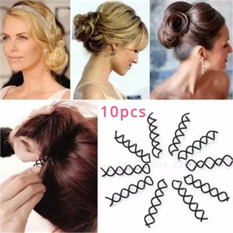 10-Pack Spiral Spin Hair Pins – Twist Bun Clips for Women Spiral Hair Pins Axl