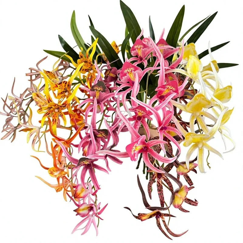 Spider Orchid Artificial Flowers – 3D Printed 9-Head Stem Artificial Flower Stem Axl