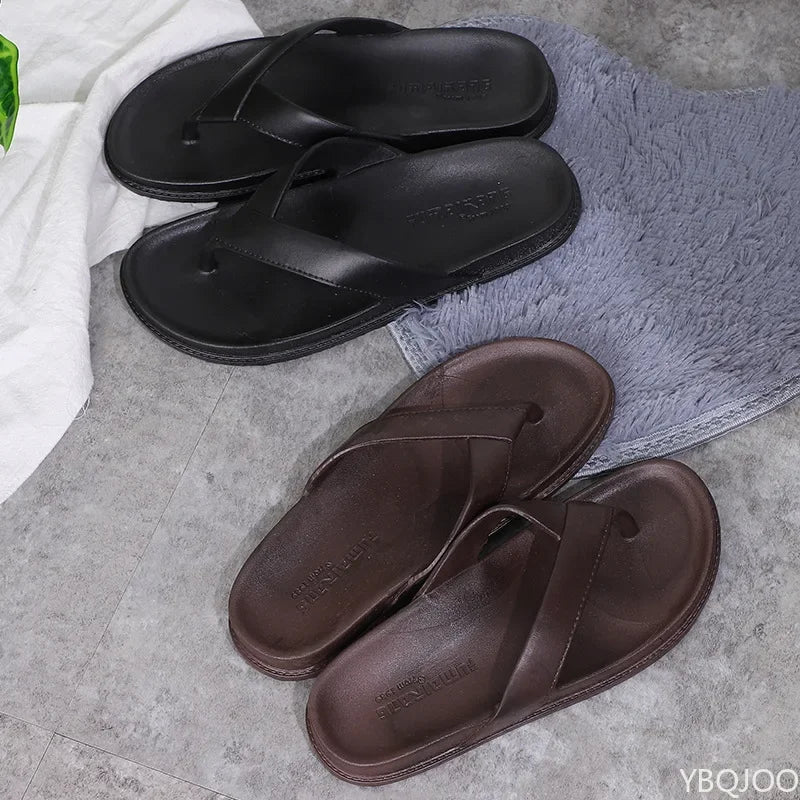 YBQJOO Men's Anti-Slip Hollow Beach Flip Flops | Summer Slippers Beach Flip Flops Axl
