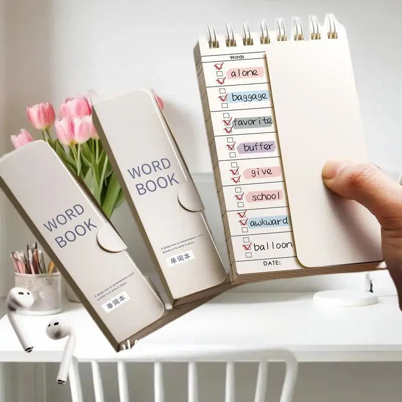 Portable Spiral Vocabulary Notepad | Pocket Shorthand Notebook Spiral Notepad Axl