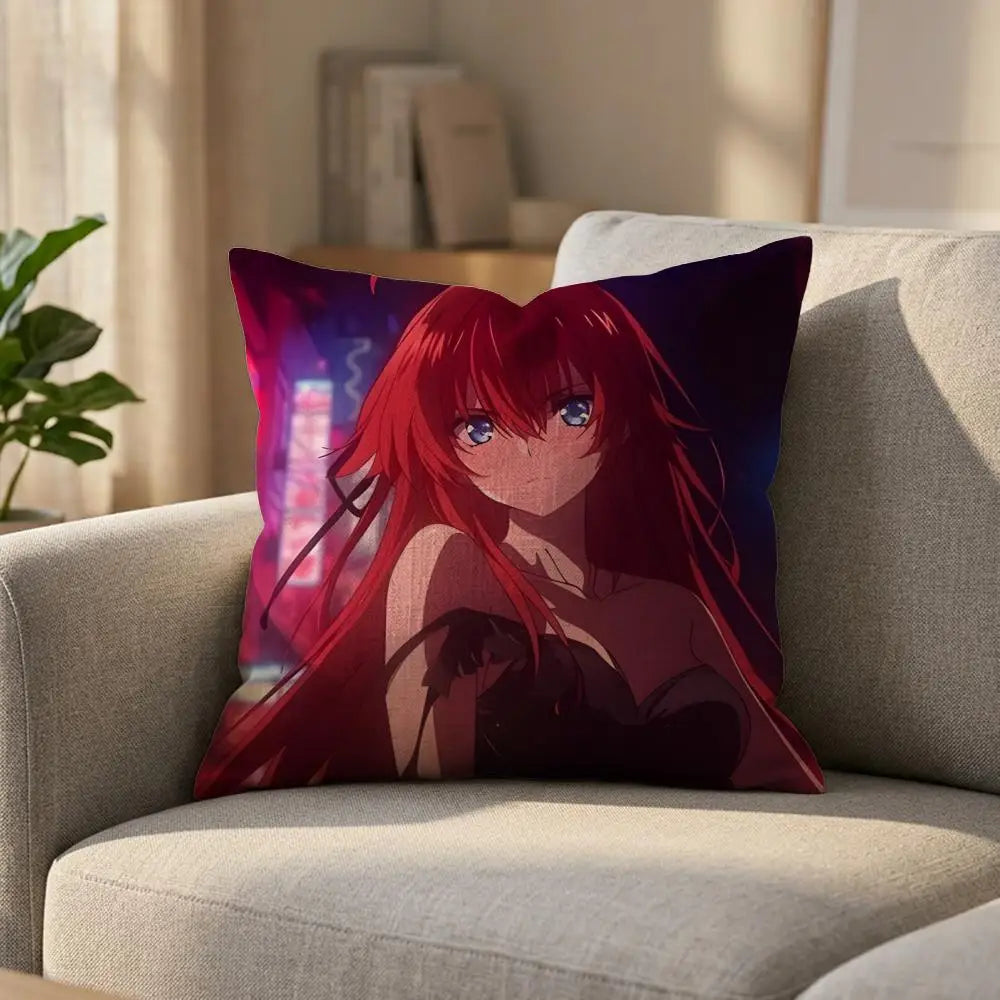 Anime Rias Gremory High School DxD Linen Cushion Cover Anime Cushion Cover Axl