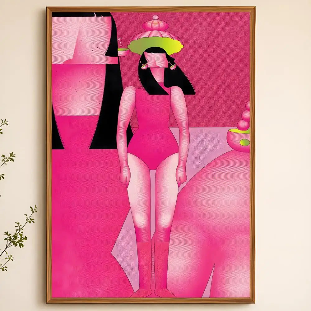 Peel & Stick PVC Wall Poster – Fashion Girl Illustration HD Art Wall Art Poster Axl White01 15X20cmNoframe
