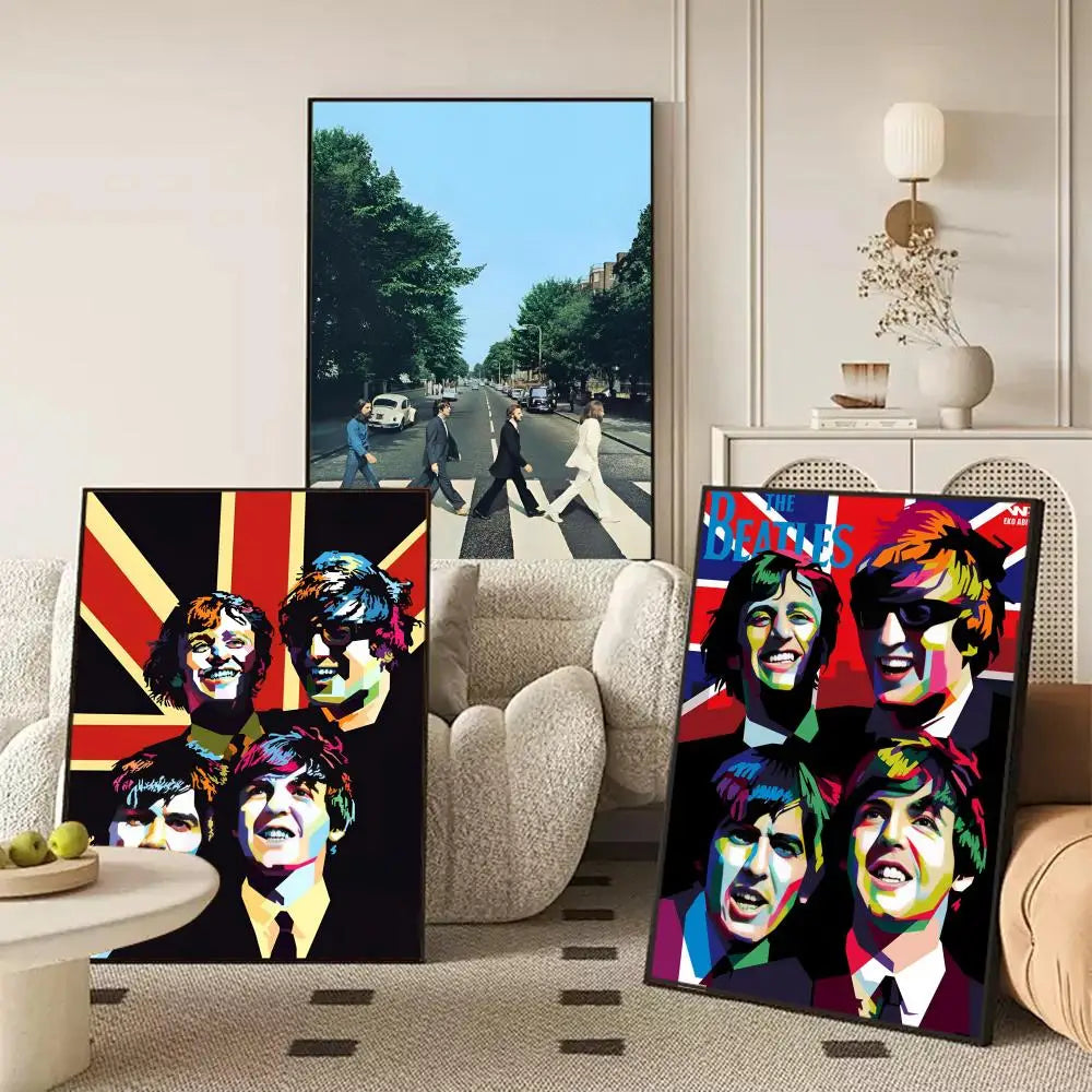 Beatles Canvas Wall Art – Unframed Music Poster Print Canvas Wall Art Axl