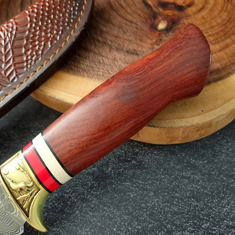 InLeung VG10 Damascus Steel Chef Knife | Wood Handle Damascus Chef Knife Axl