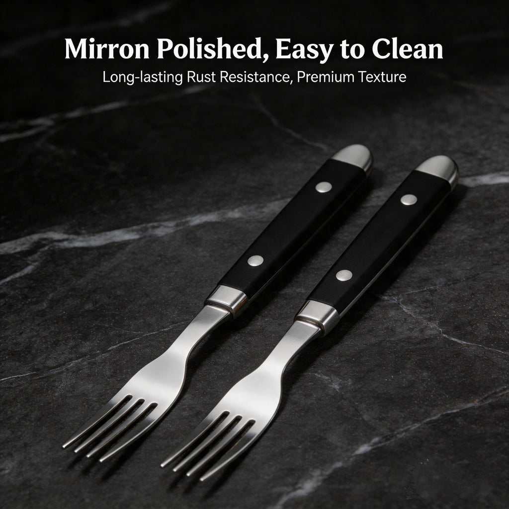 Stainless Steel Steak Fork Set – 1 to 8 Pieces | BBQ & Dining Steak Fork Set Axl