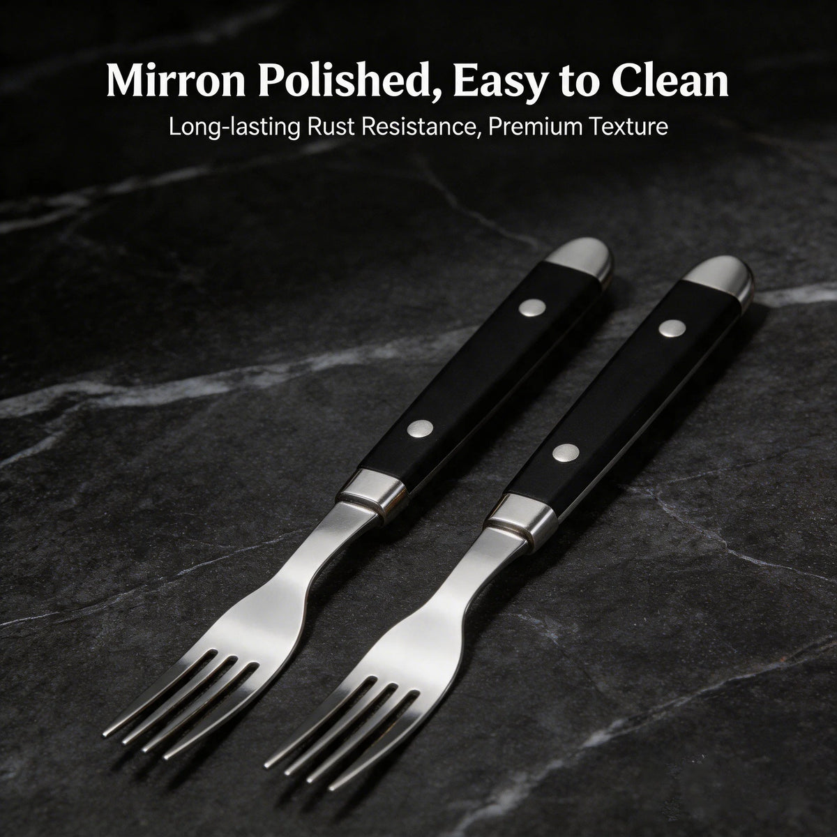 Stainless Steel Steak Fork Set – 1 to 8 Pieces | BBQ & Dining Steak Fork Set Axl