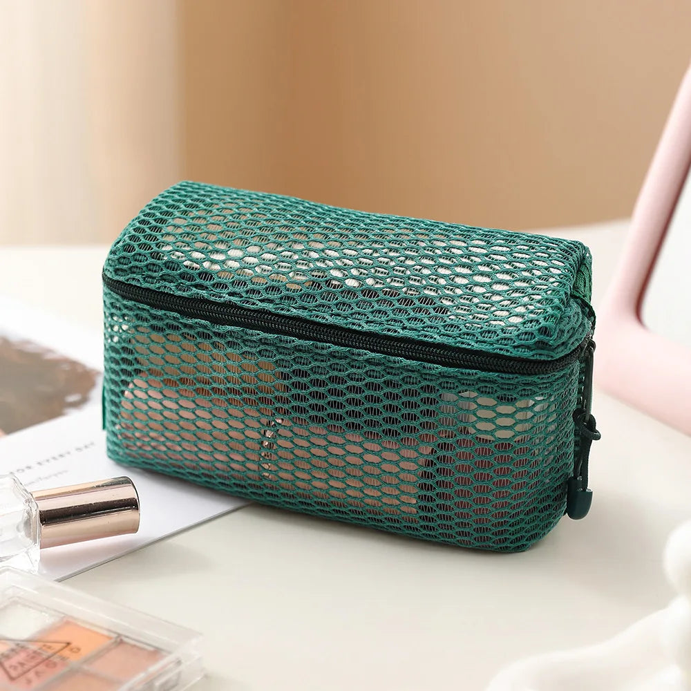 5-Pack Transparent Mesh Storage Bags – Travel Organizer Pouches Travel Storage Pouches Axl