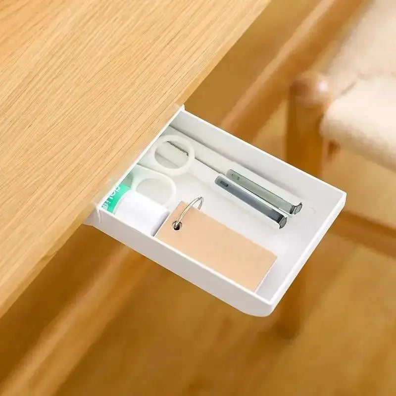 Under-Desk Drawer Storage Box – Desk & Kitchen Organizer Desk Drawer Organizer Axl