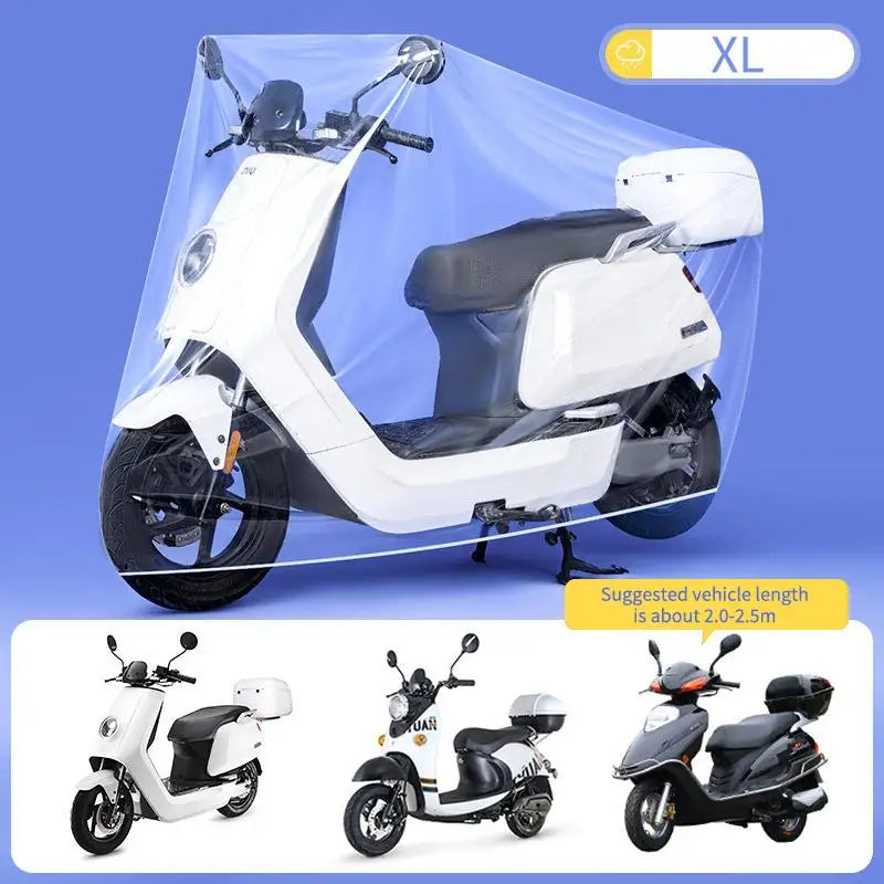 Transparent Motorbike Cover – Waterproof & Dustproof All-Weather Motorcycle Cover Axl XL