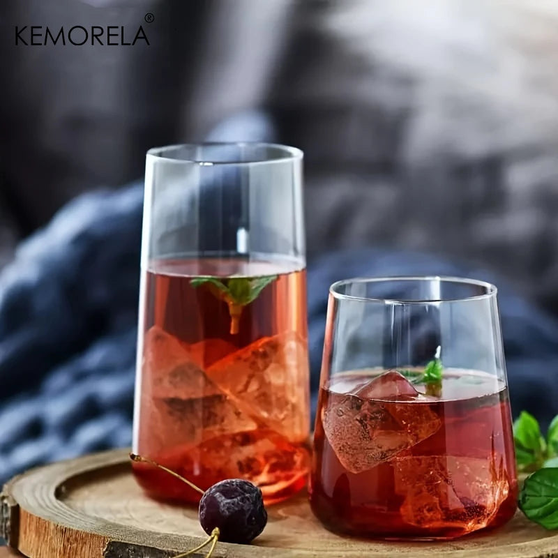 KEMORELA Highball Glasses – Clear Tall Glass Cups (1/2/4 PCS) Highball Glass Set Axl