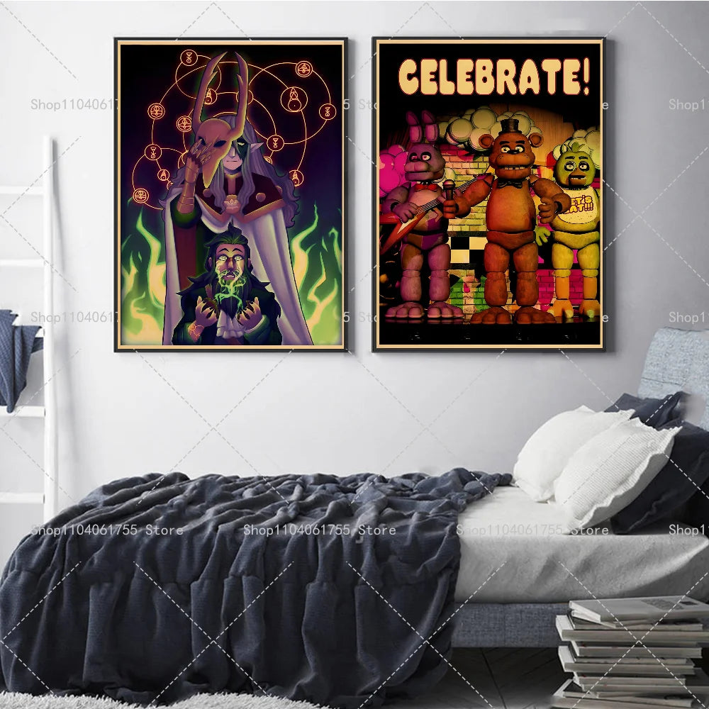 Five Nights at Freddy's Wall Poster – Self-Adhesive Waterproof Wall Art Poster Axl