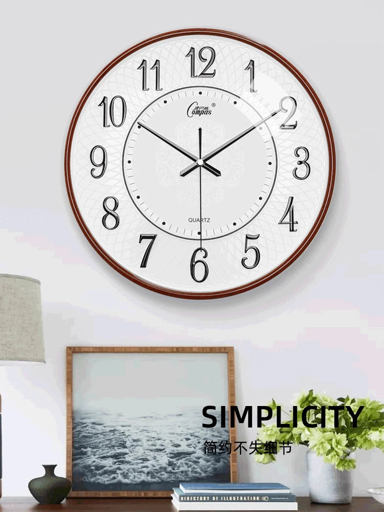 Nordic Modern Silent Wall Clock – 14" Quartz Home Decor Silent Wall Clock Axl
