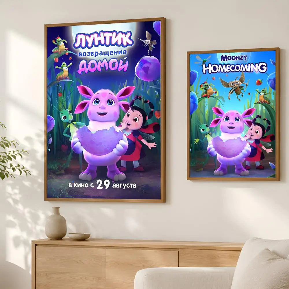 Luntik & Friends Self-Stick HD PVC Wall Poster – Waterproof Wall Art Poster Axl