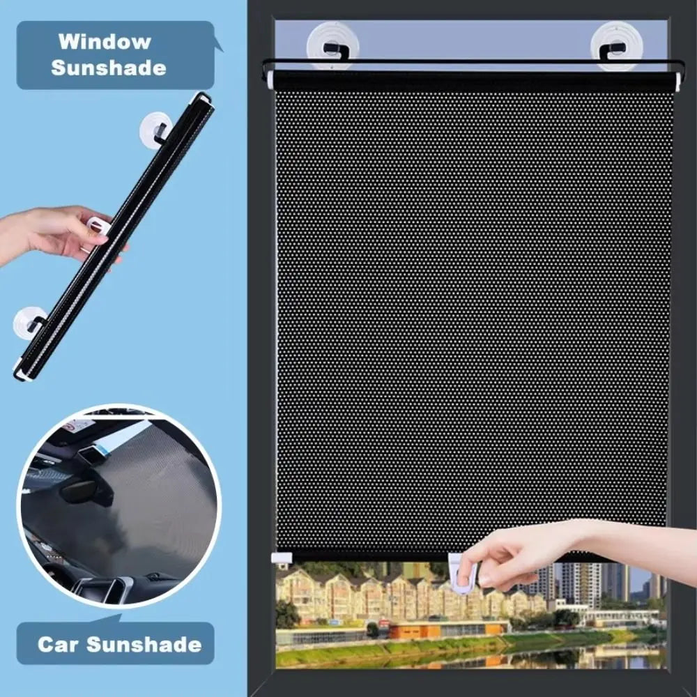 No-Drill Blackout Roller Blind | Suction Cup Window Shade Blackout Roller Blind Axl
