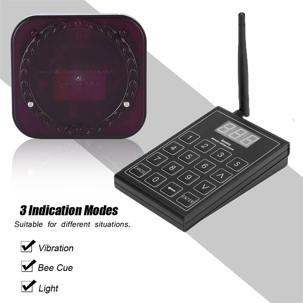 Wireless Restaurant Pager System | 999 Channels, 10–20 Pagers Wireless Pager System Axl