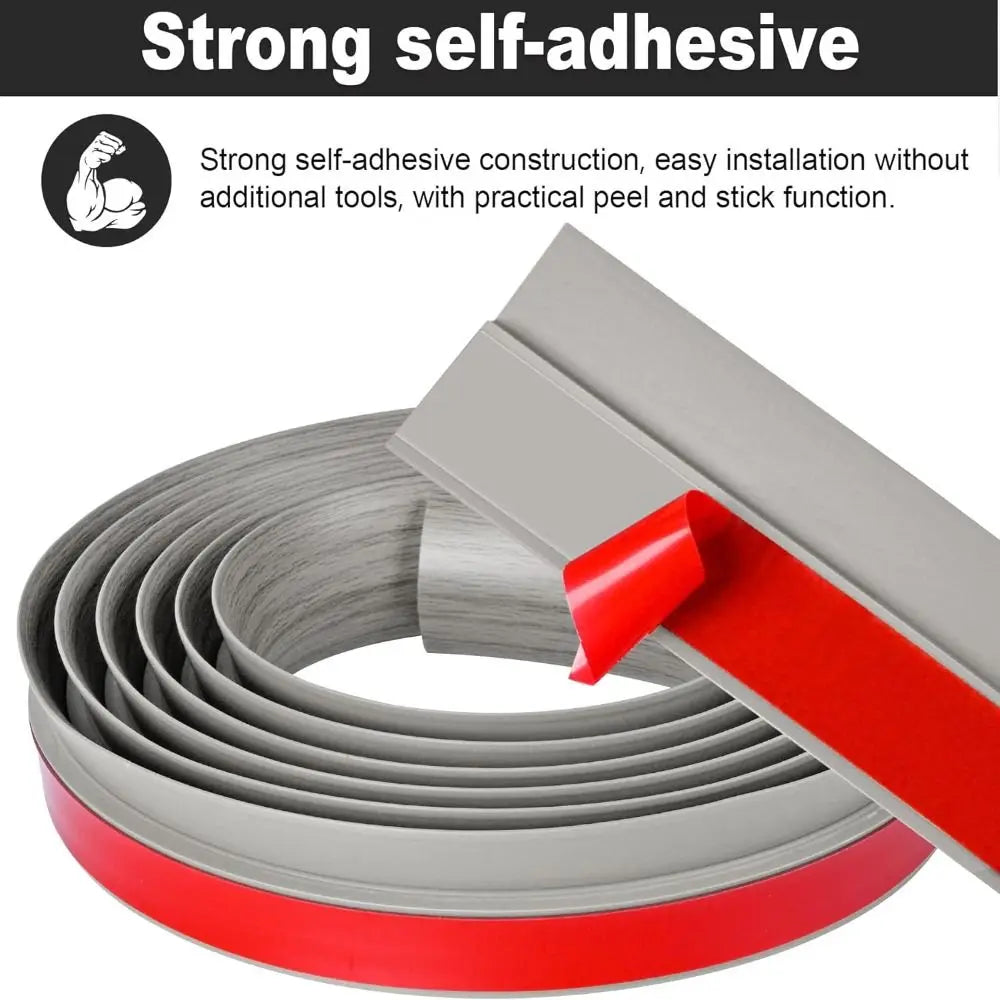 Self-Adhesive PVC Floor Transition Strip – 100cm Threshold Cover Floor Transition Strip Axl