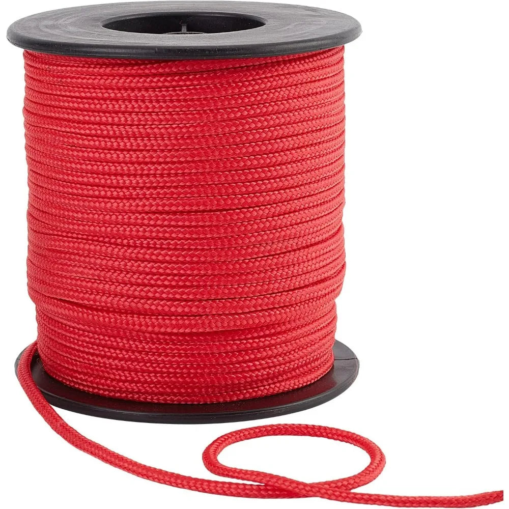 3mm Red Braided Nylon Paracord 54 Yards – Camping & DIY Rope Braided Nylon Rope Axl