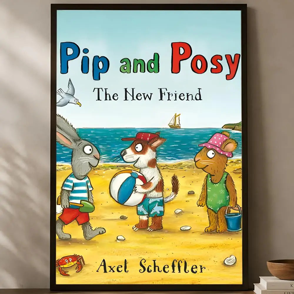 P-Pip & Posy Self-Stick HD PVC Wall Art Poster | Waterproof Wall Art Poster Axl White07 15X20cmNoframe