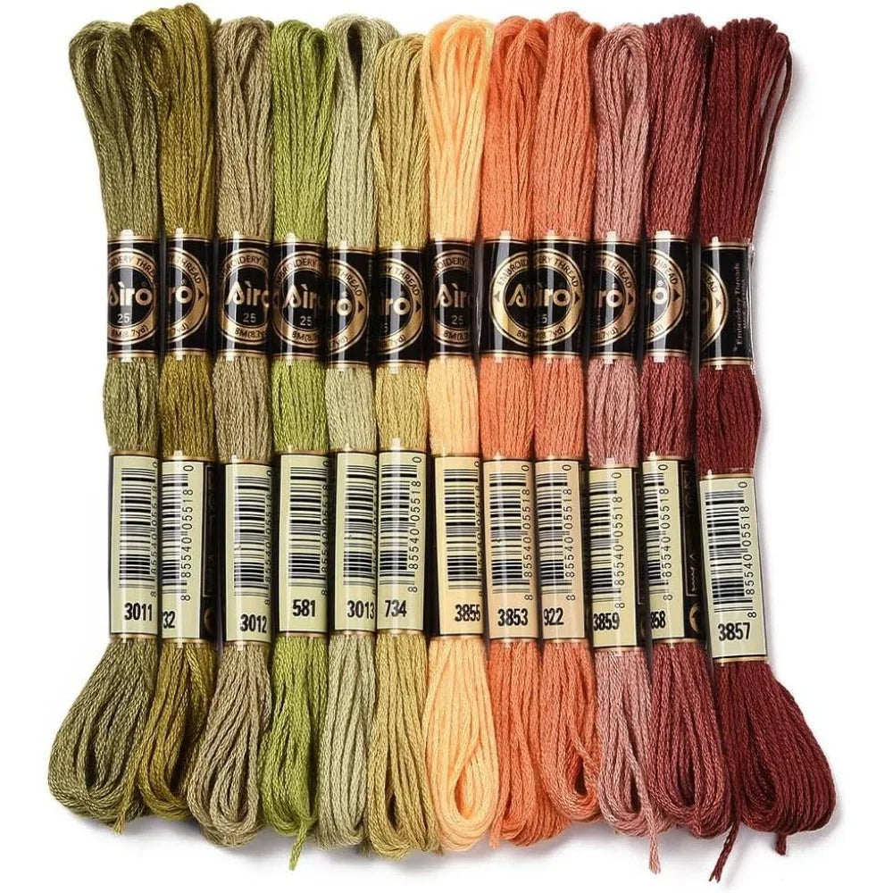 105 Yards Variegated Embroidery Floss – 12 Fall Colors, 6 Strand Embroidery Floss Set Axl AECH04-19197