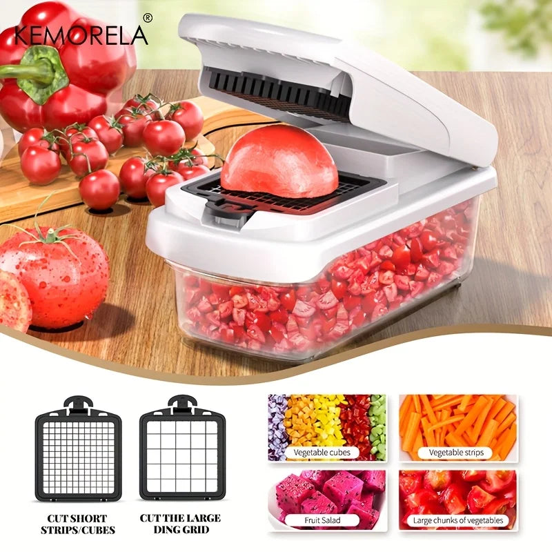 KEMORELA 15-in-1 Vegetable Chopper with Container | Onion Chopper Vegetable Chopper Axl