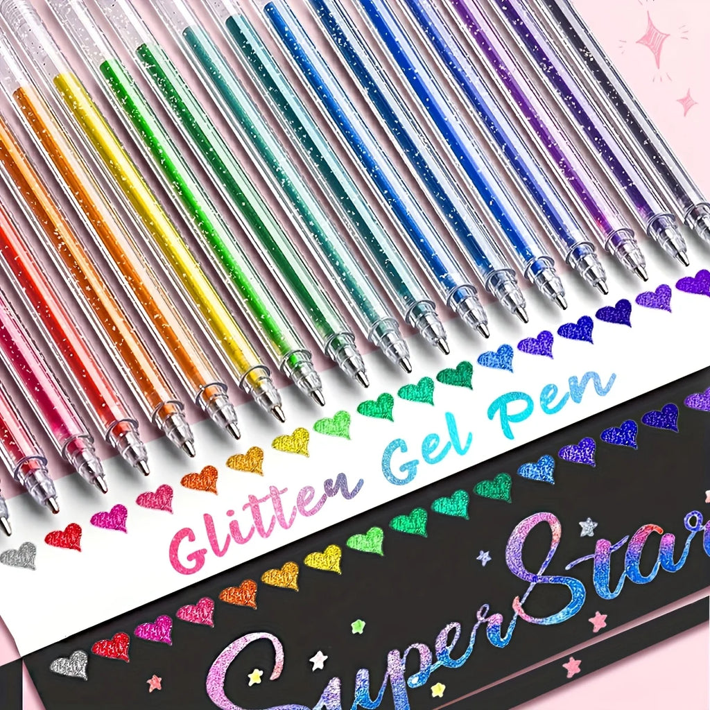 Glitter Ballpoint Pen Set – Journals, Scrapbooks & Art Projects Glitter Gel Pen Set Axl