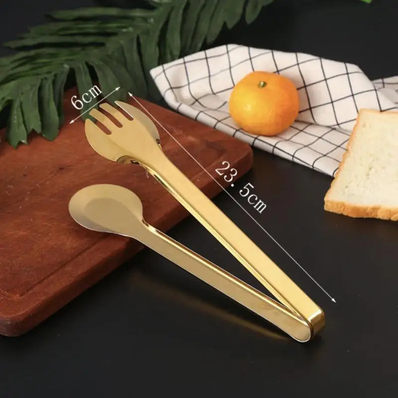 Gold Stainless Steel Food Tongs – Multi-Style Kitchen Serving Kitchen Serving Tongs Axl B