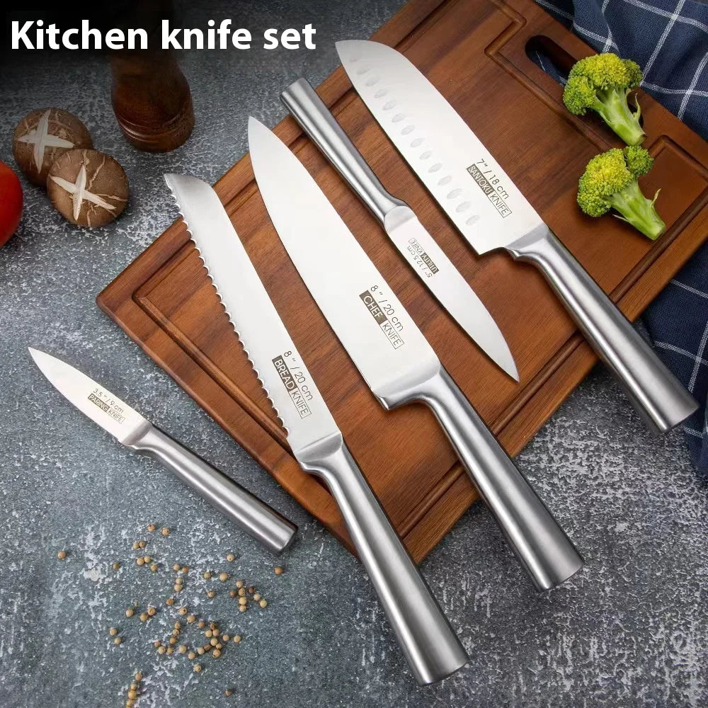 5-Piece Stainless Steel Kitchen Knife Set – All-Purpose Kitchen Knife Set Axl
