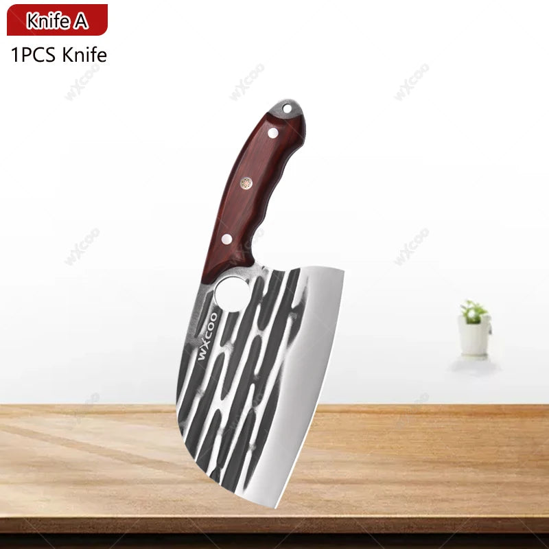 WXCOO Forged Boning & Cleaver Chef Knife | High Carbon Steel Forged Chef Knife Axl Knife A