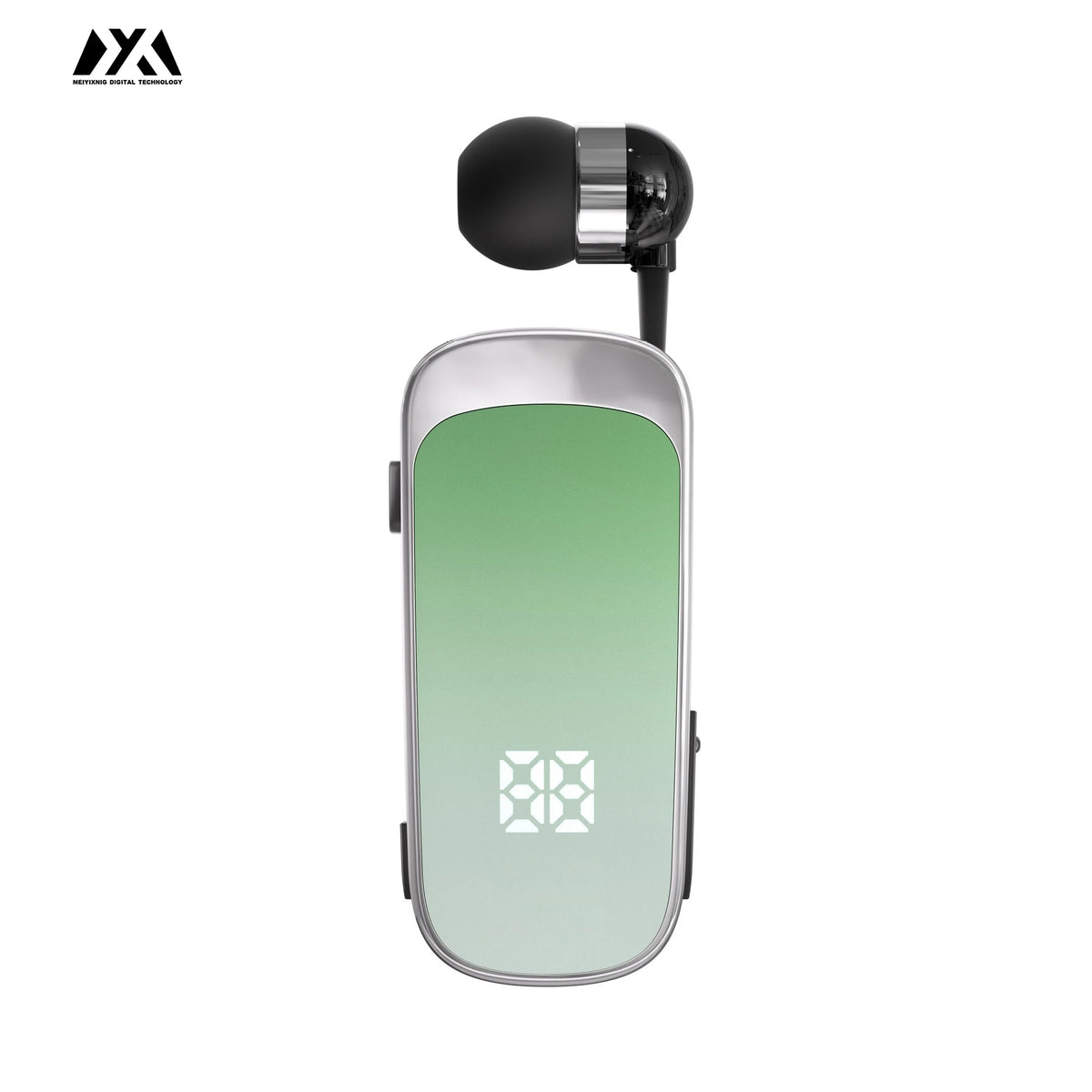 K20 Clip-On Bluetooth Earphone – Single Ear Wireless Headset Bluetooth Earphone Axl K20 Green