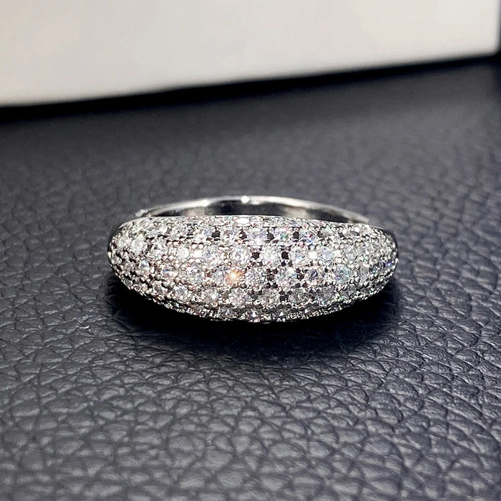 Huitan Cubic Zirconia Ring for Women – Wedding Band Gift Fashion Ring Axl