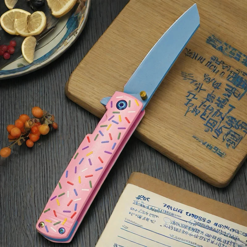 Colorful Folding Keychain Knife – Mini Stainless Steel EDC Blade Folding Pocket Knife Axl