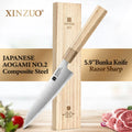 XINZUO 5.9" Kiritsuke Knife – Aogami No.2 Carbon Steel Japanese Kitchen Knife Axl China Mainland